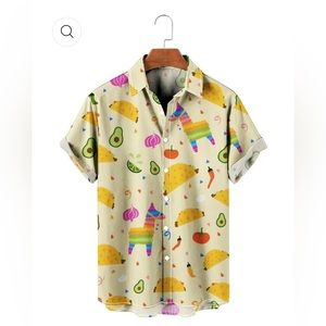 Men’s taco Hawaiian shirt yellow